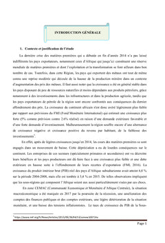 Diversification économique en zone CEMAC: Impact et performance