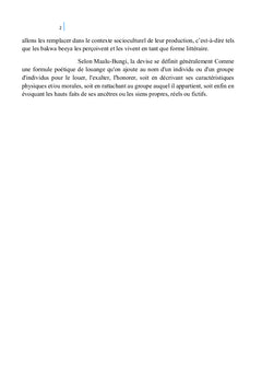 Men'a bukole (poésie d'éloge) des bakwa beeya. Etudes Descriptive