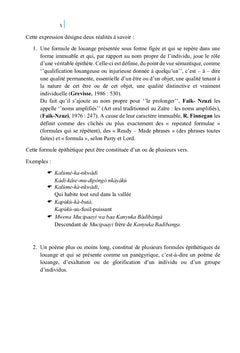 Men'a bukole (poésie d'éloge) des bakwa beeya. Etudes Descriptive
