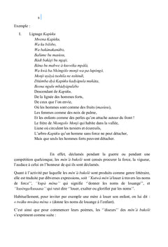 Men'a bukole (poésie d'éloge) des bakwa beeya. Etudes Descriptive