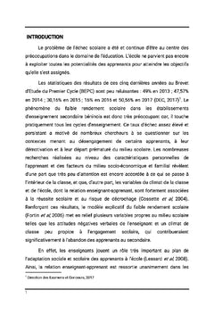 Violences verbales des enseignants et performances des apprenants