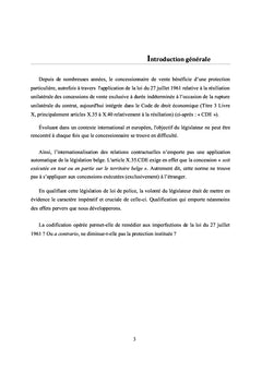 La concession, le litige et l'internationalisation