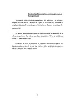 La concession, le litige et l'internationalisation
