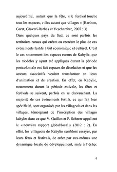 La Kabylie fêtes et festivals et vitalité territoriale