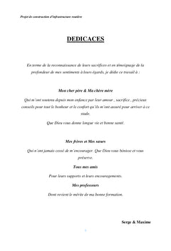 Projet de construction d'infrastructure routière