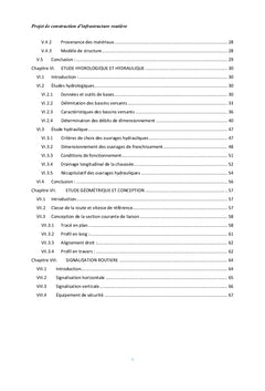 Projet de construction d'infrastructure routière