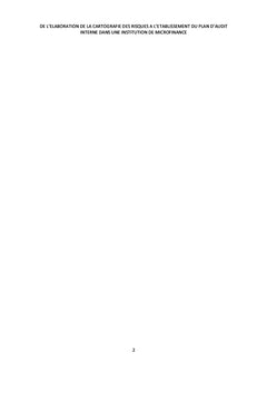 De la cartographie des risques au plan d'audit interne