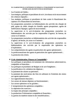 De la cartographie des risques au plan d'audit interne