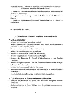 De la cartographie des risques au plan d'audit interne