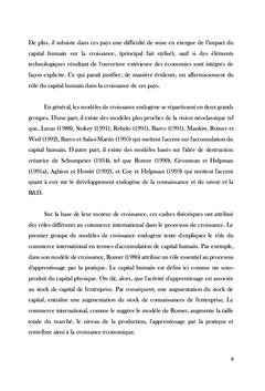Ouverture, accumulation du capital humain et croissance économique