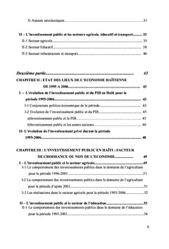 Contribution de l'investissement public à l'évolution du PIB en Haïti
