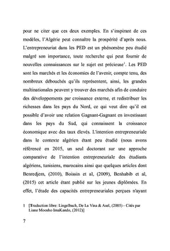 Les capacités entrepreneuriales perçues des étudiants en Algérie