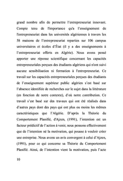 Les capacités entrepreneuriales perçues des étudiants en Algérie