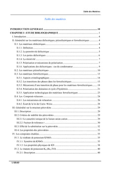 Synthèse et Propriétés Diélectriques Céramiques Pérovskites