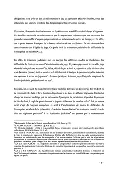 Le Traitement Judiciaire des Entreprises en Difficulté en Droit OHADA
