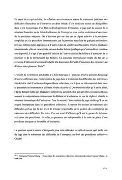 Le Traitement Judiciaire des Entreprises en Difficulté en Droit OHADA