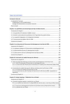 Les mécanismes de financement du Développement Économique Local