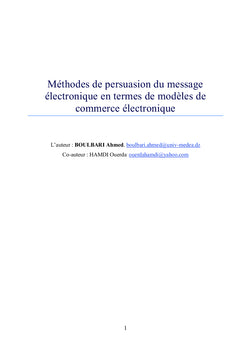 Méthodes de persuasion du message électronique