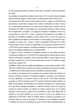 Déterminants de la malnutrition aigue chez les enfants de 0 à 59 mois
