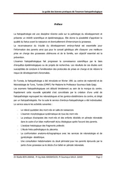Le guide des bonnes pratiques de l'examen foetopathologique