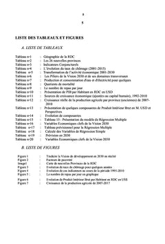 Le Développement Economique de la RDC à l'Horizon 2030