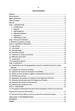 Etude comparative de la gestion administrative du Centre Hospitalier