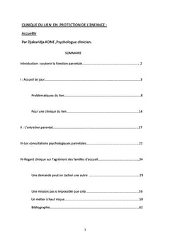 Clinique du lien en protection de l'enfance : accueillir