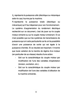 Amélioration du rendement électrique