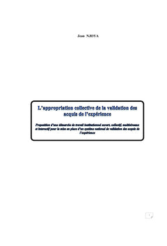 L'appropriation collective de la validation des acquis de l'expérience