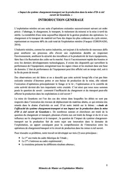 Impact du système chargement-transport sur la production dans une mine