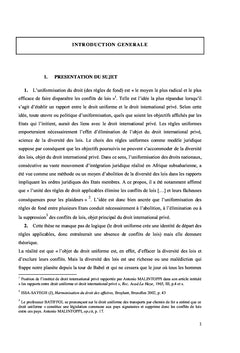 Le Droit Uniforme Africain et le Droit International Privé