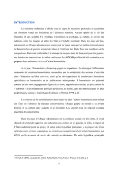 Perspectives théoriques sur l'humanitaire dans les pays du Sud :