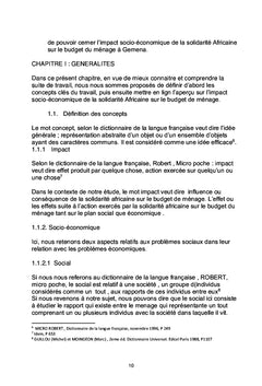 Impact socio-économique de la solidarité africaine sur le budget du ménage