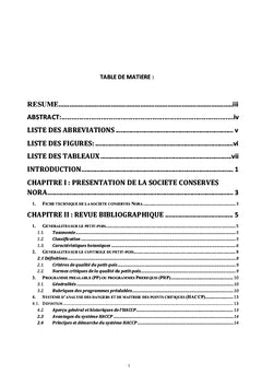 Mise en place du système HACCP