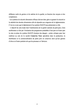 Mise en place du système HACCP