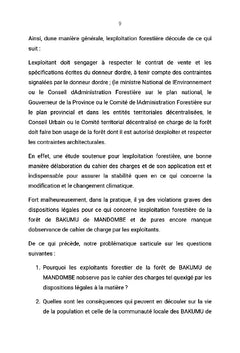 Inobservance de cahier de charge en matière d'exploitation forestière