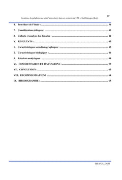 Incidence du paludisme et facteurs de risques