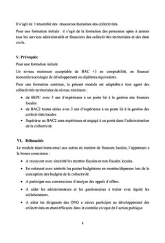 Ethique Professionnelle et Gestion des Finances locales