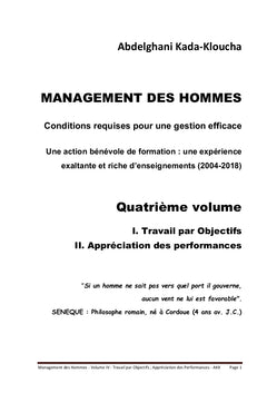 Management des Hommes - Quatrième volume