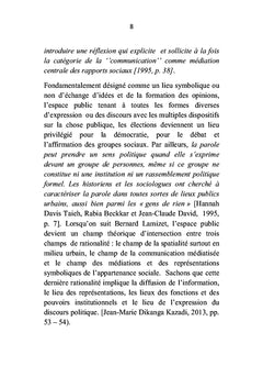 De l'espace public aux élections en RD Congo