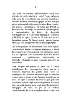 De l'espace public aux élections en RD Congo