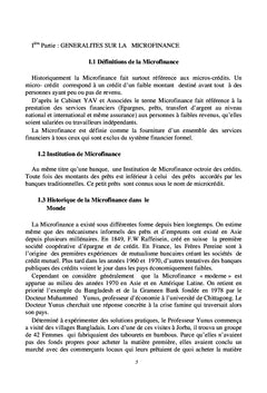 Le Crédit dans la microfinance