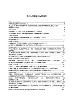 La didactique de la géographie en Tunisie Bilan et perspectives