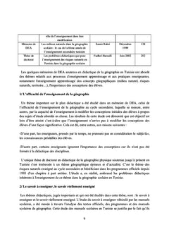 La didactique de la géographie en Tunisie Bilan et perspectives
