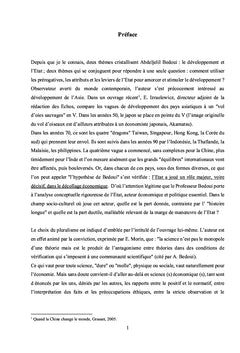 L'État et le développement dans les pensées économiques
