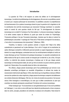 L'État et le développement dans les pensées économiques