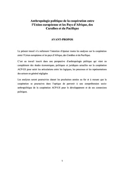 Anthropologie politique de la coopération