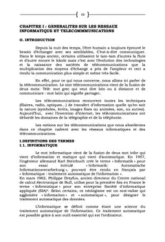 Etude portant sur la commutation de paquet dans un réseau de telecom