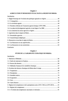 Effets des changements climatiques sur le secteur agricole en Algérie