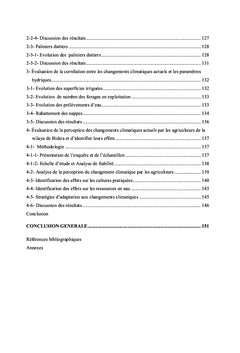 Effets des changements climatiques sur le secteur agricole en Algérie